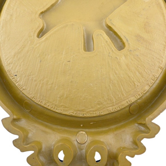 Vintage Syroco 7490 B C Gold Floral Wall Plaques Pair Maximalist Regency 70s USA - Picture 7 of 9